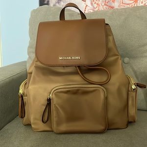 Tan/brown brand new Michael Kors cargo backpack